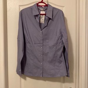 Light blue dress shirt with snaps